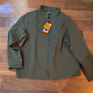 Men's Full-Zip Softshell Jacket - olive green